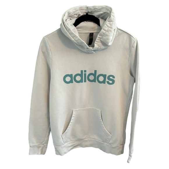 adidas Tops - Adidas Women’s White Pullover‎ Hoodie  Sz M